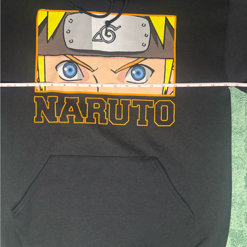 Naruto Shippuden Collection Hoodie Black Anime Graphic Pullover Size Medium - Picture 11 of 15